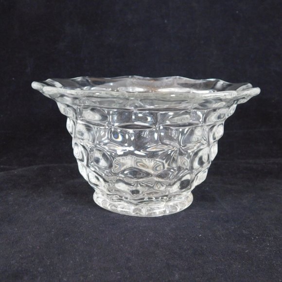 Fostoria American Clear Mayonnaise Bowl ONLY NO Underplate Spoon Ladle FLAW - Picture 2 of 7